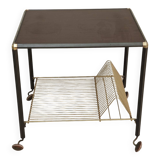 Metal and gilded brass serving trolley