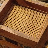 Pair of old caned chairs