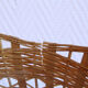 Flower-shaped braided wicker hanging
