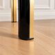 Vintage black and gold console with two glass shelves – 70s/80s