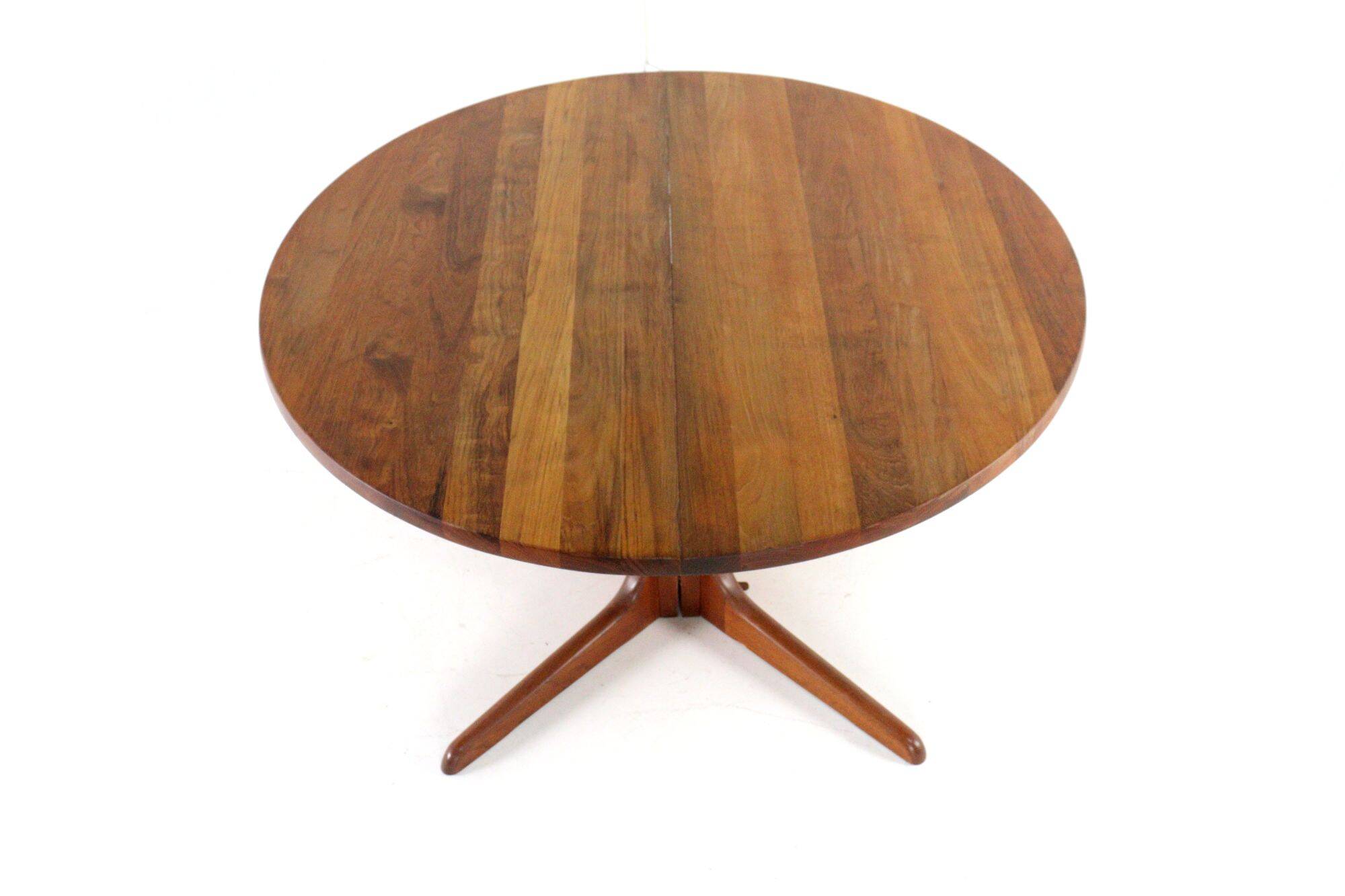 Round extendable teak dining table vintage - danish design