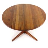 Round extendable teak dining table vintage - danish design