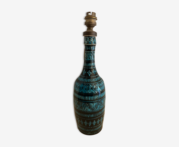 Safi blue ceramic lamp foot, 1960