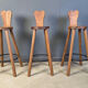 Vintage brutalist bar stools, 1960s - set of 3