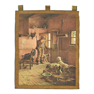 Tapisserie Chasseur avec chiens