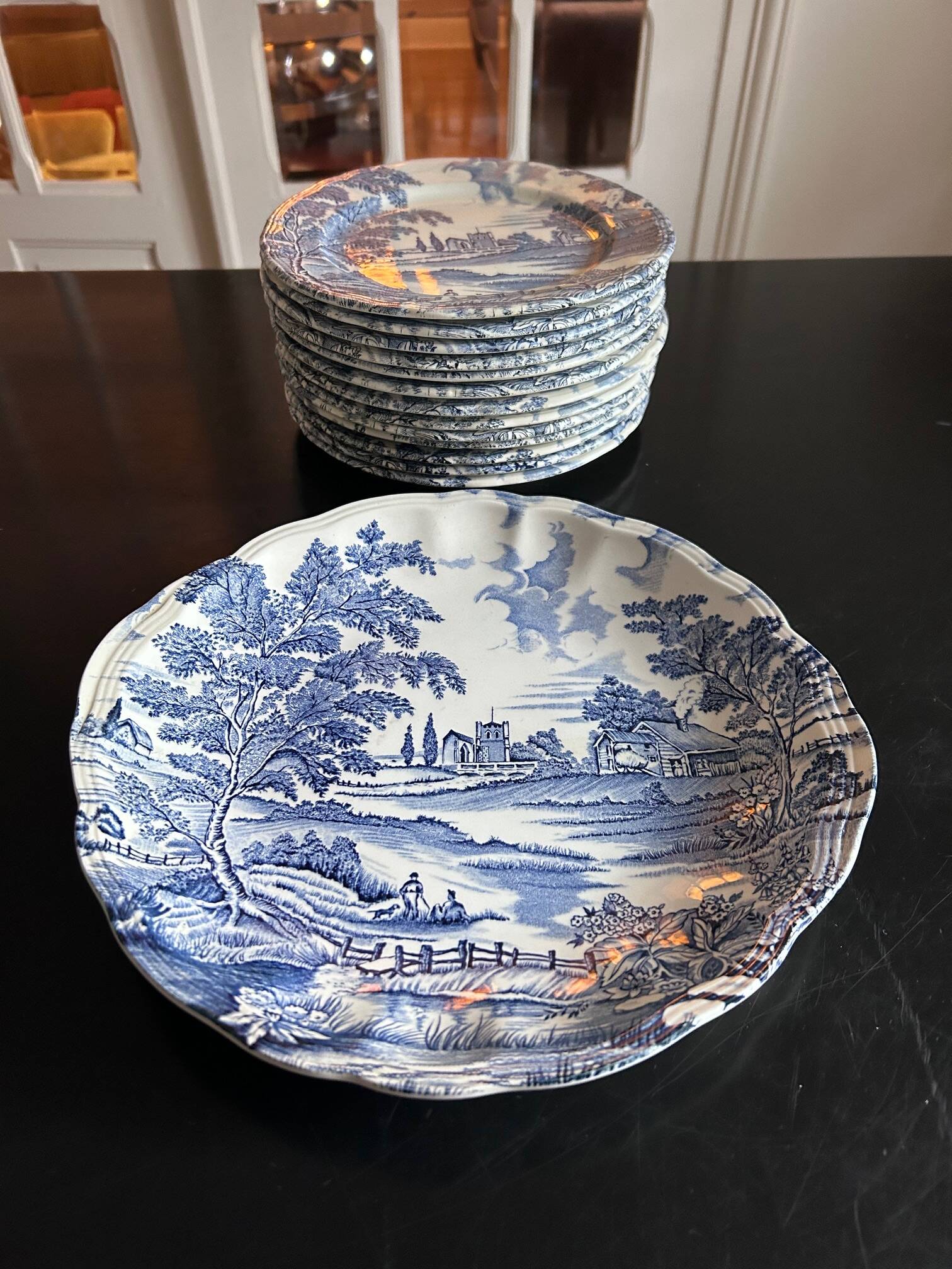 dessert plates and dish English Style