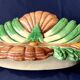 Asparagus dish in barbotine table art