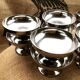 Lot de douze coupes anciennes en inox