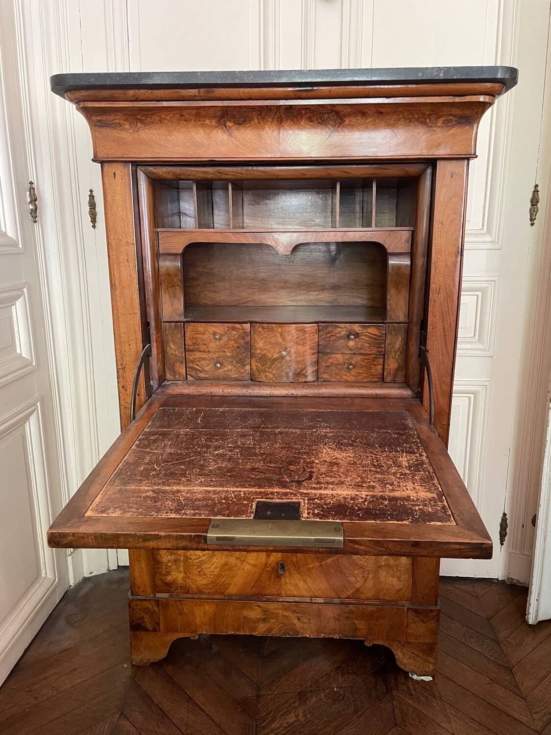 Restoration period mahogany secretary