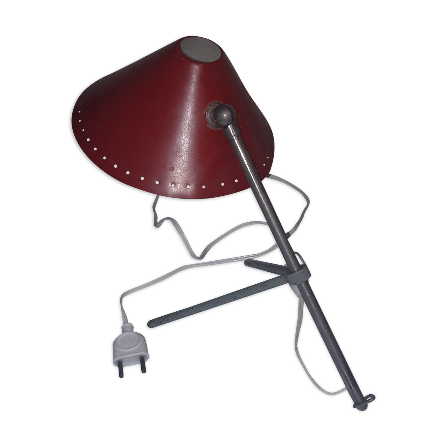 Lampe pinocchio busquet rouge designer hollandais A. Busquet