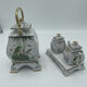 Franklin Mint teapot, sugar bowl and small cream jug, porcelain 1986