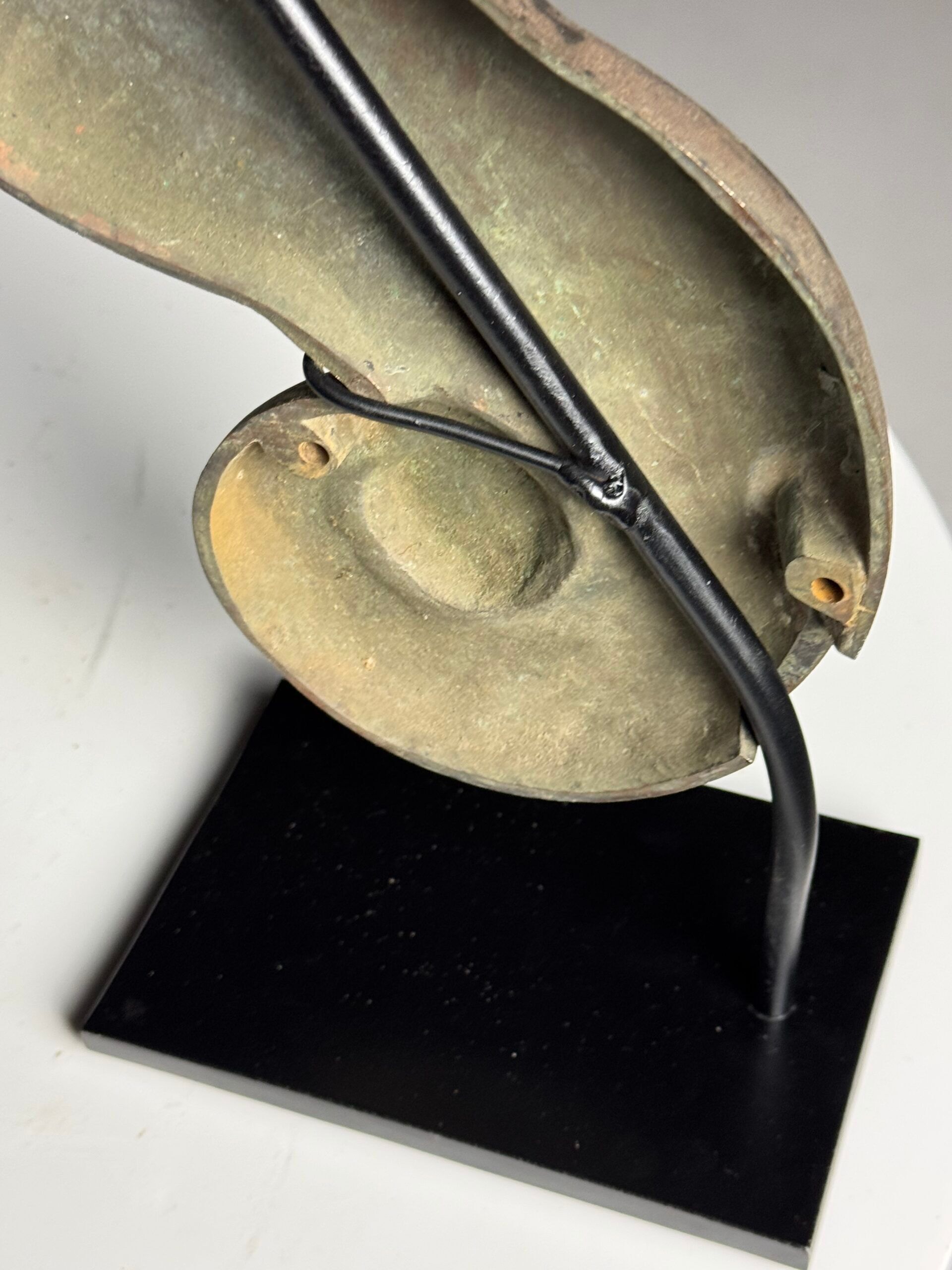Hippocampes en bronze sur socle 1960