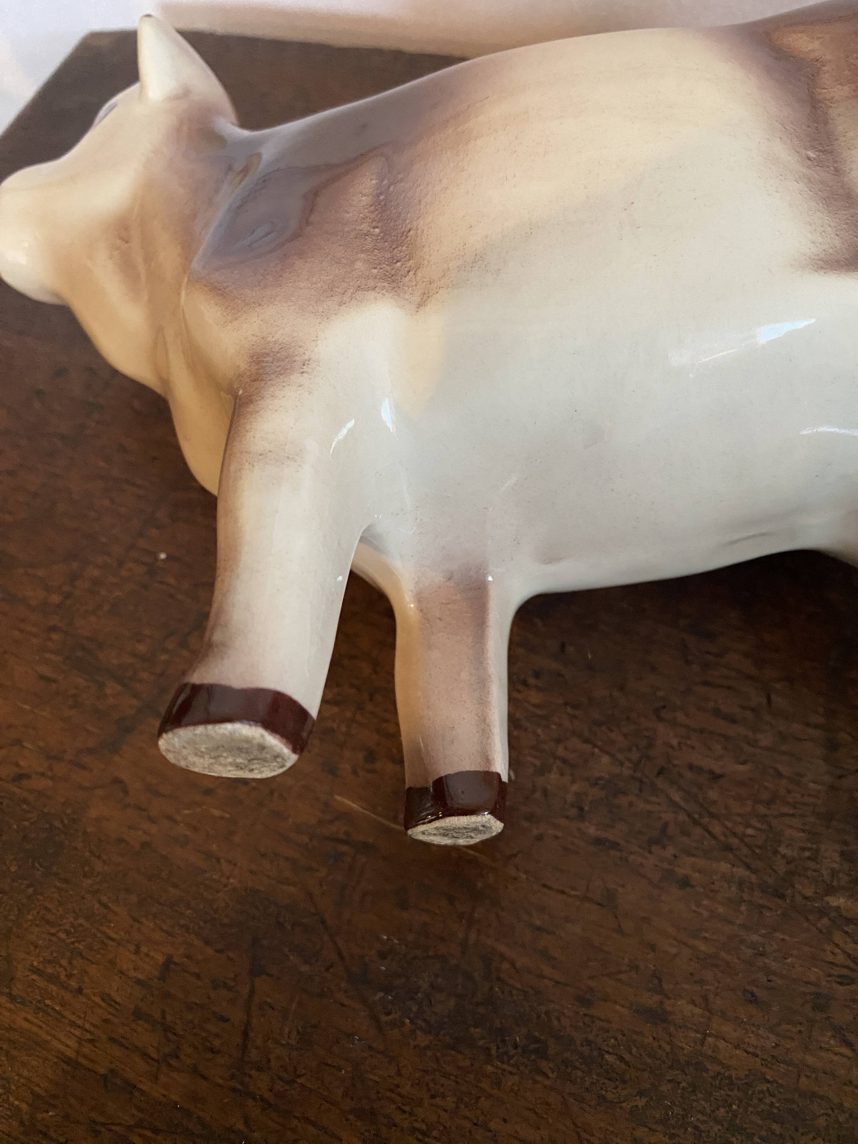 Milk jug - Cow motif - vintage ceramic