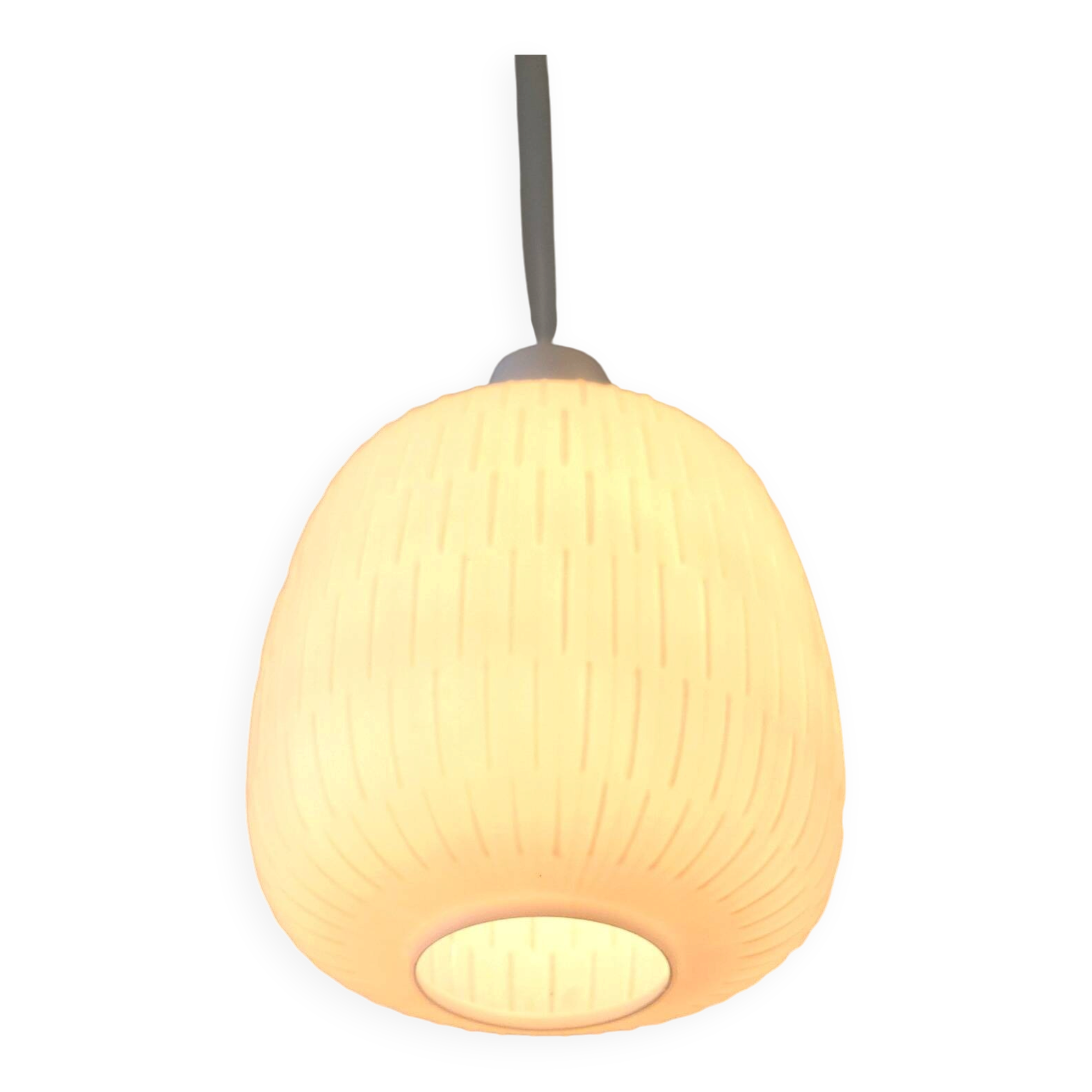 Aloys F. Gangkofner opal glass pendant lamp for Peill & Putzler, Germany 1960s