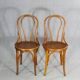 2 Fischel bistro chairs N°18 1/2, circa 1910, wooden seat.
