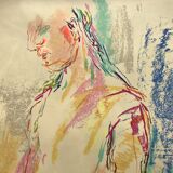 Kokoschka oskar (1886-1980) olympische spiele munchen, 1972. original poster