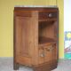Art Deco bedside table, wooden Art Deco nightstand with marble top.