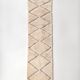 Moroccan Berber carpet blessed ouarain ecru corridor with blue diamonds engraved 312x68cm