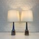 Pair of Scandinavian ceramic table lamps, Søholm Stentøj, Denmark, 1960