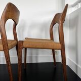 set of 4 chairs Niels O. Moller model 71