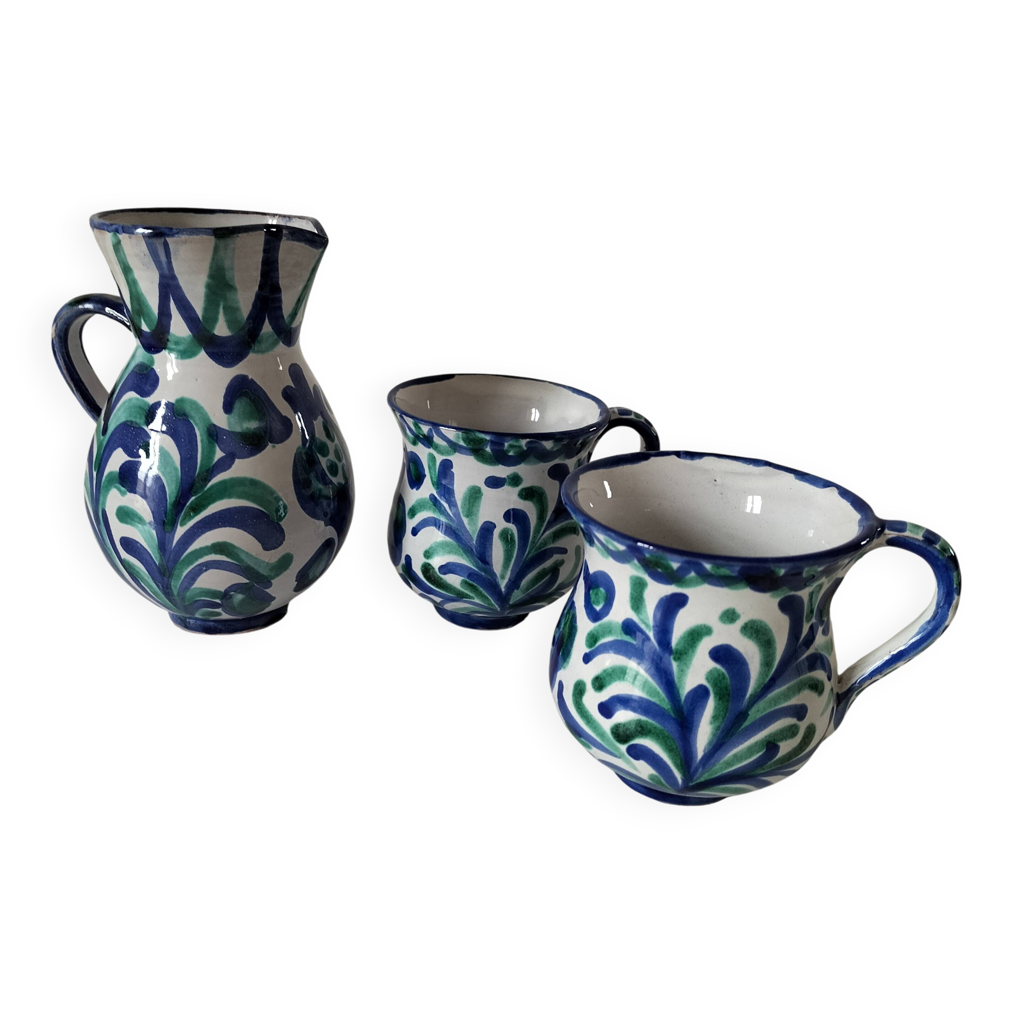 Fajalauza earthenware set, Granada (Spain)