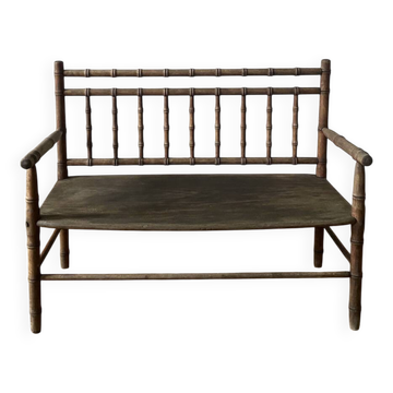 Old turned bamboo children's bench