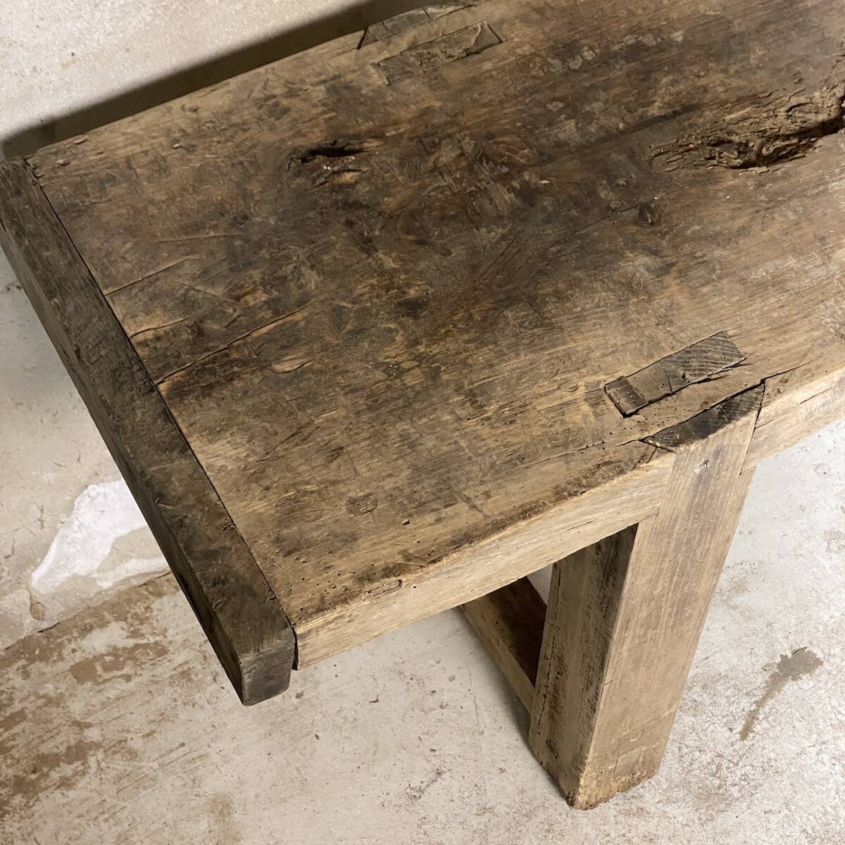 Vintage 1950 solid oak desk