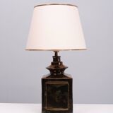 Superb square Ceramic Table lamp 1970s France
