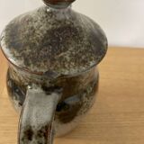 Stoneware coffee pitcher signed atch
