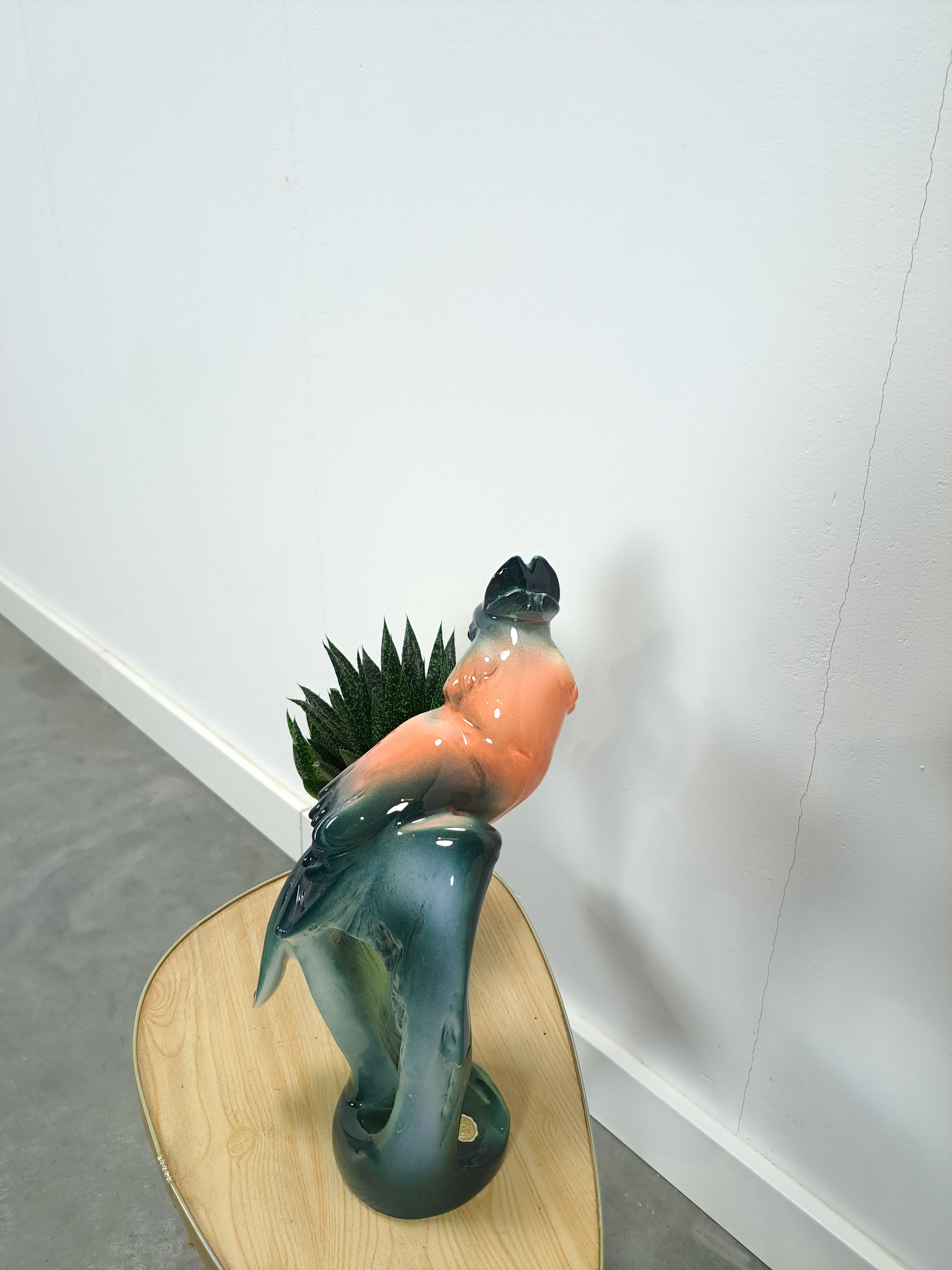 Porcelain statue cockatoo vintage