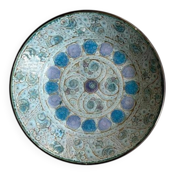 Glazed ceramic deep plate, Danuta Le Hénaff