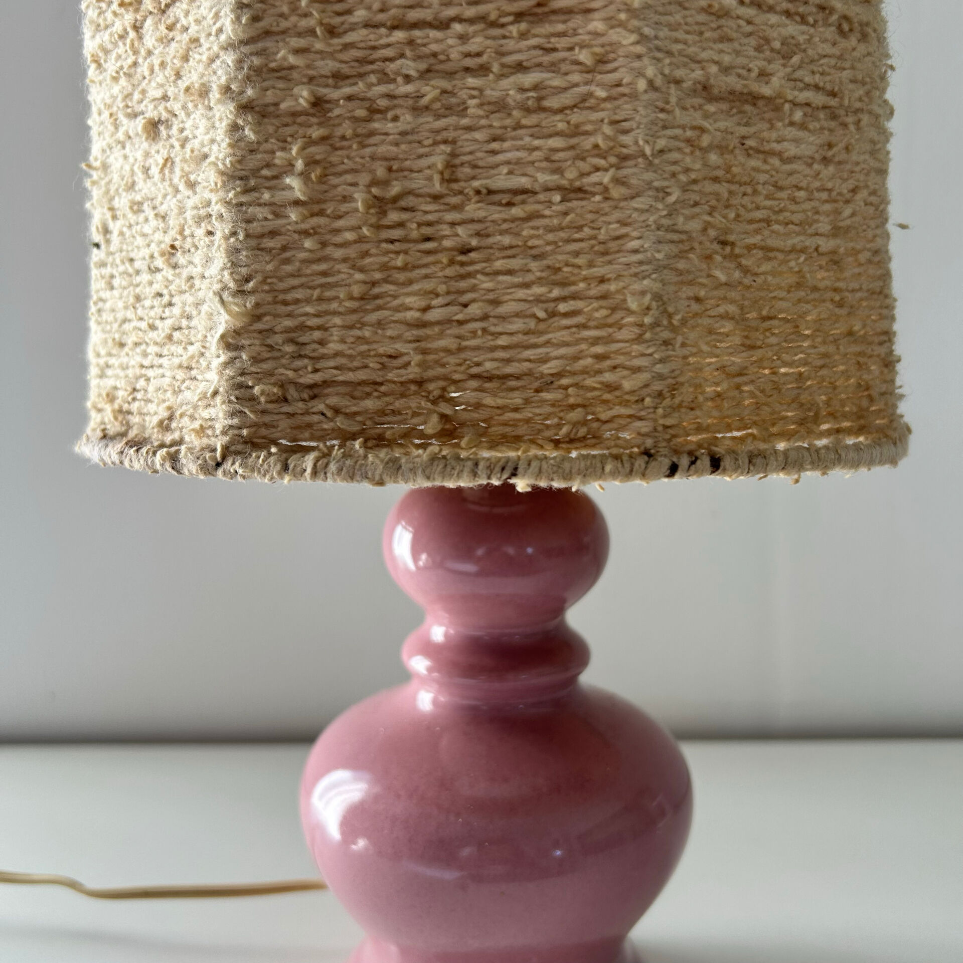 Bohemian lamp in ceramic and wool