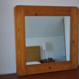 Miroir en bois années 70 pin
