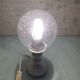 Glass globe bedside lamp/ vintage 60s-70s