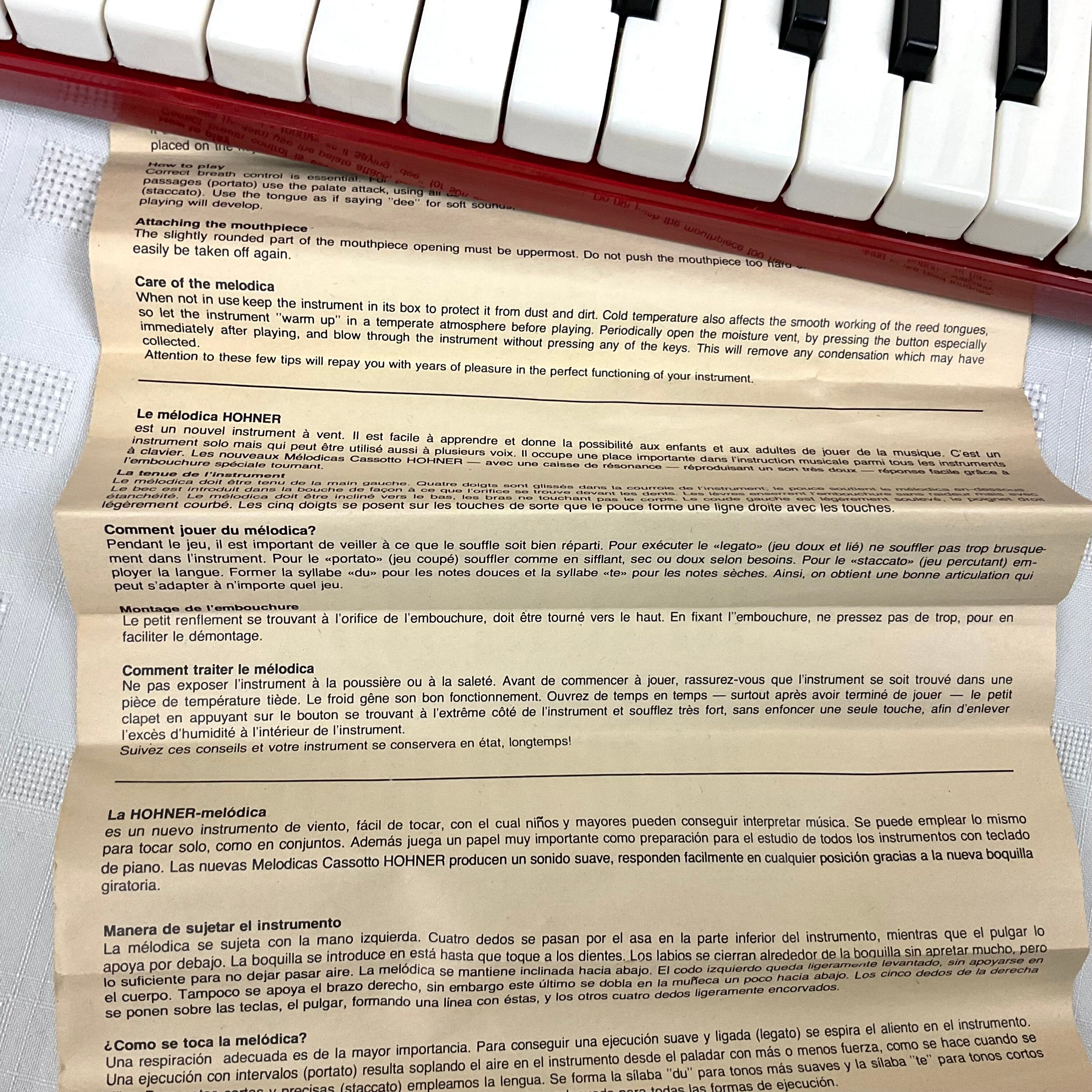 Vintage wind instrument Melodica Hohner piano 26