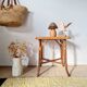 Vintage rattan stool or side table – 1960s Riviera style