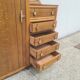 Asymmetrical storage unit Dresser wardrobe with vintage mirror 1950