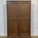 English oak wardrobe from the early 20th century.