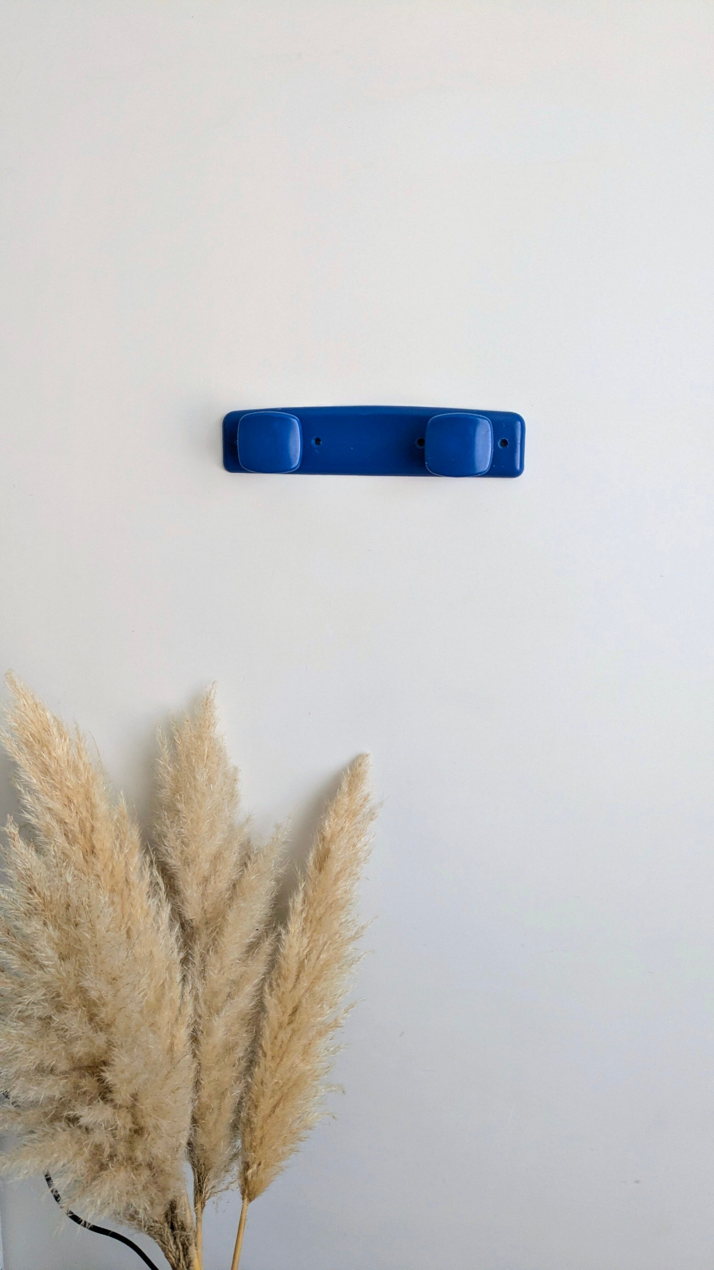 Vintage wall hook Syla model 6086 cobalt blue