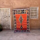 Moroccan carpet boucherouite colored - 139 x 207 cm