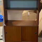 Vintage bookcase with compass feet from the 60s