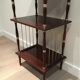 Small table in mahogany, leather and brass