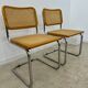 Lot of 2 identical caned chairs Cesca B32 design Marcel Breuer 1970 Made in Italy vintage