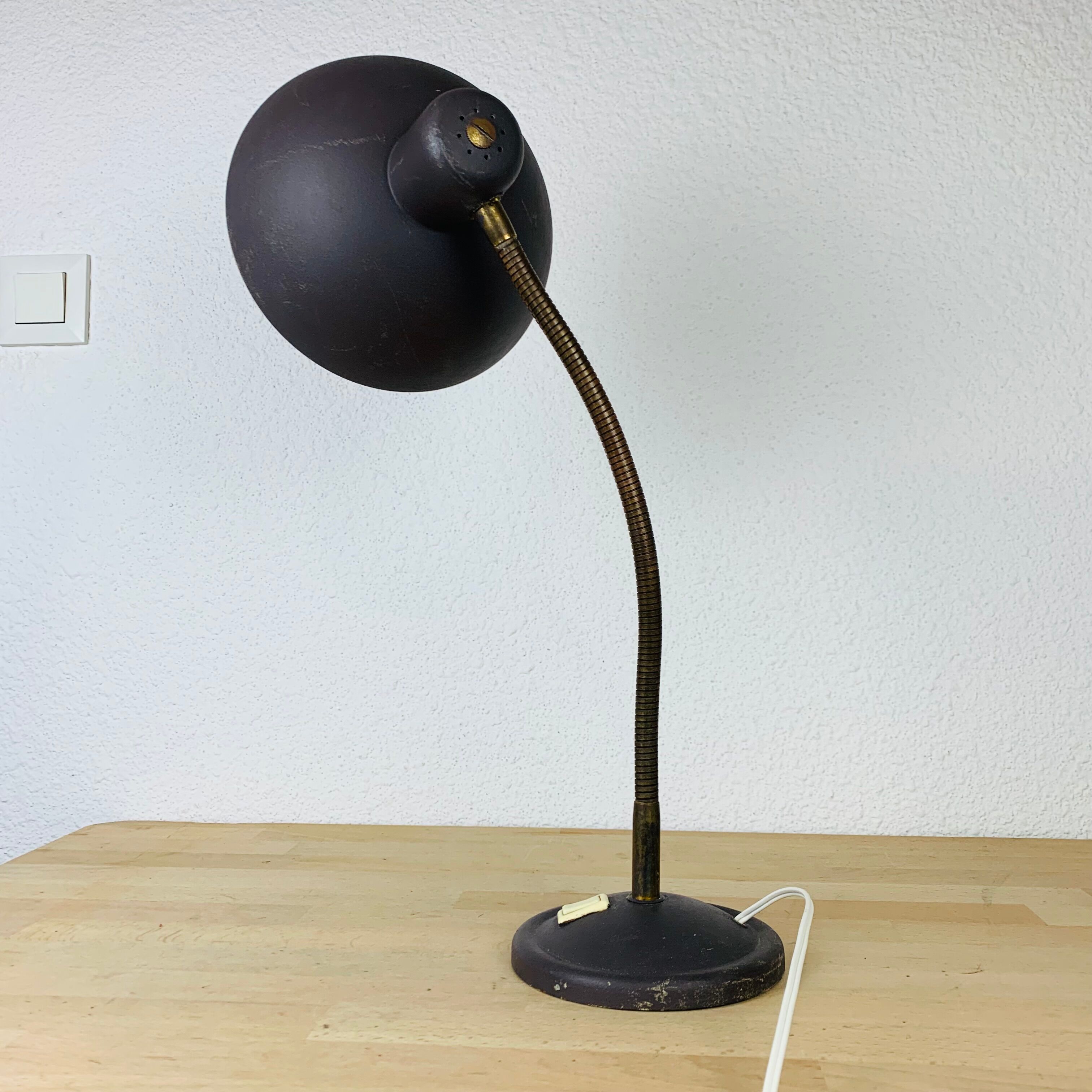 Desk lamp 50s metal gray