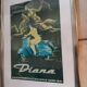 Cadre avec ancienne affiche publicitaire Diana