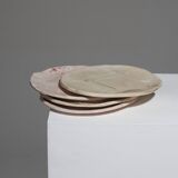 Set de 4 assiettes à dessert en céramique émaillée