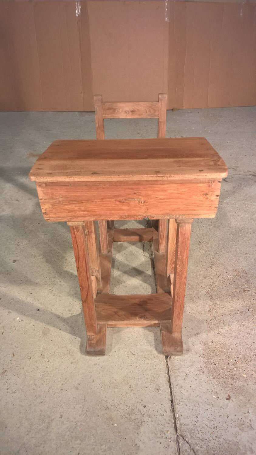 Antique teak desk from Burma.