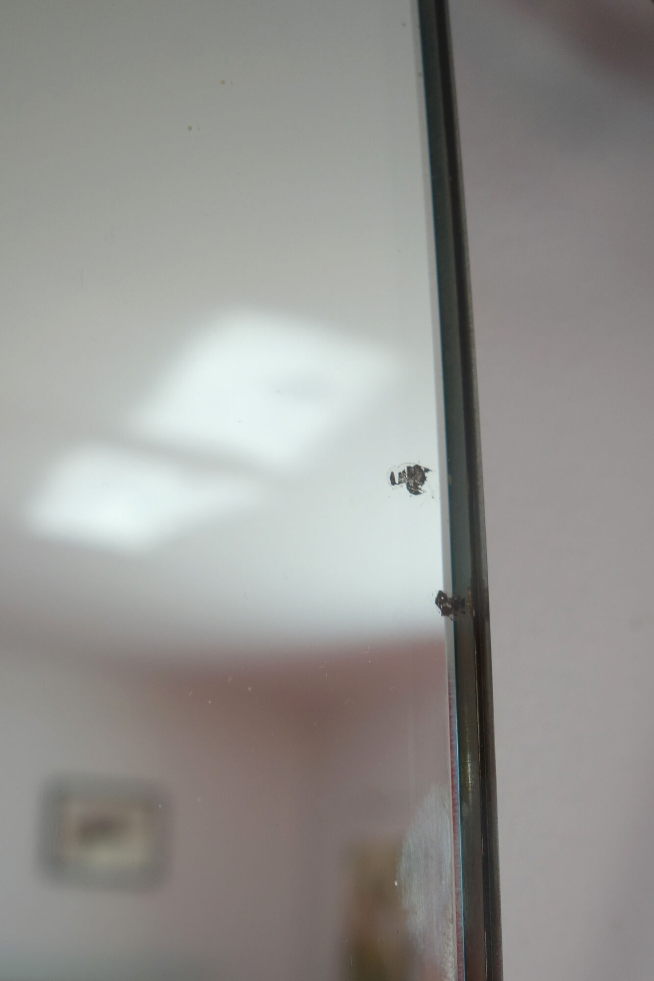 Vintage iron coat rack with mirror