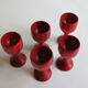 Lot of 5 eggcups, Holmbergs Sweden 1950