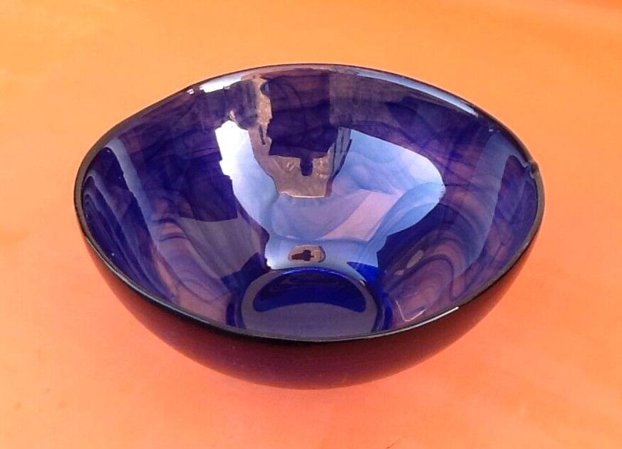 1970s modernist cut explosion of shades of blue